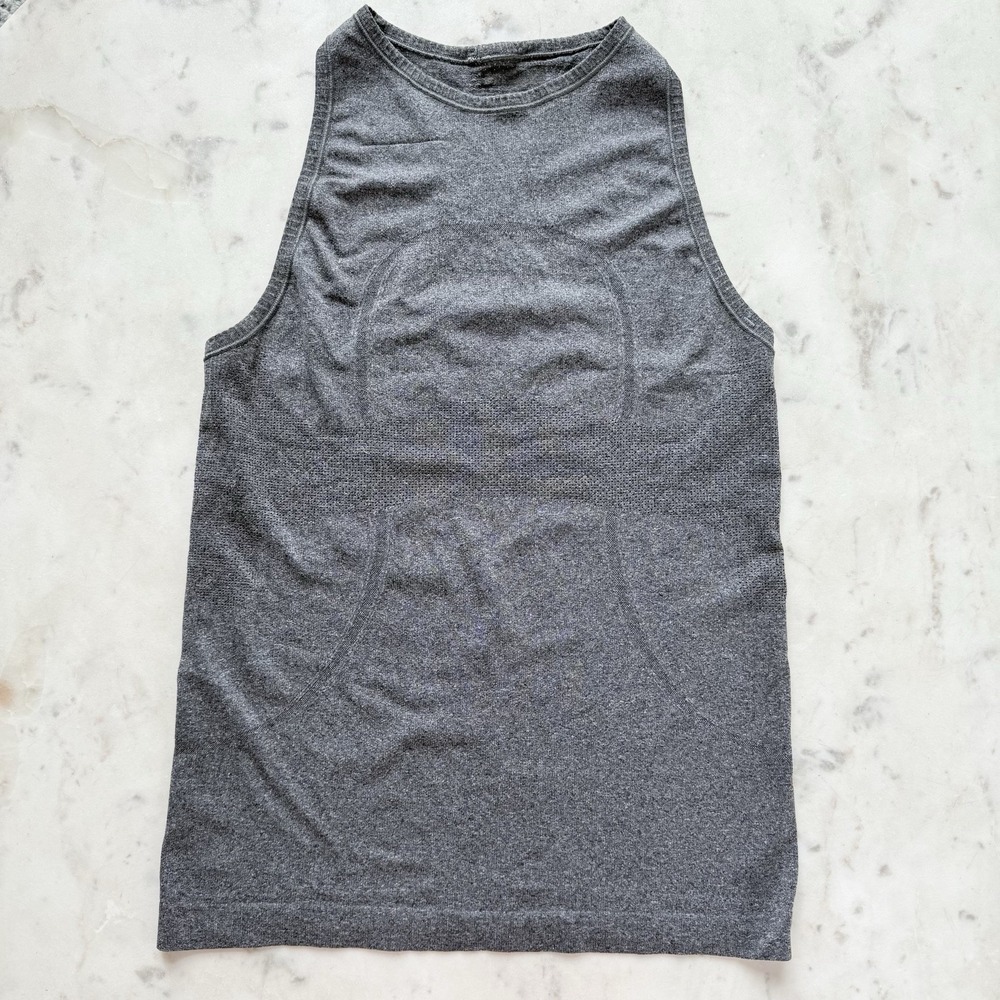 Lululemon Womens Size 6 Swiftly Tech High Neck Racerback Tank Top Active Grey